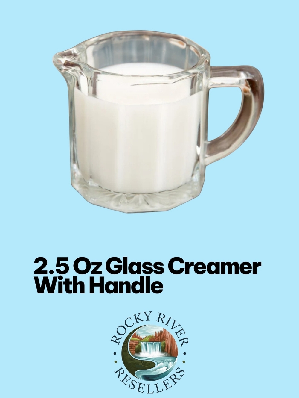 2.5 oz Glass Creamer W/ Handle | Case Of 24 | Anchor Hocking | 07008 | #165 Crea